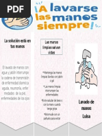 Tríptico Lavado de Manos | PDF | Lavado de manos | Higiene