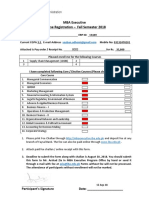 Course Registration Form - Fall 2018