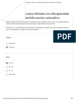 Oportunidades para Niños - As Con Discapacidad Incluidos en El Ámbito Social y Educativo - Formularios de Google