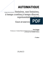 Livre Automatique - Systemes Lineaires Et Non Lineaires