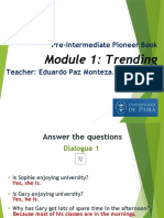 Module 1: Trending: Pre-Intermediate Pioneer Book