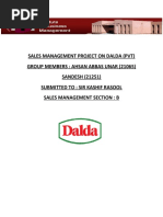 Sales Management Project On Dalda