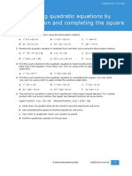 3.5 Solving Quadratic Equations by Factorization and Completing The Square