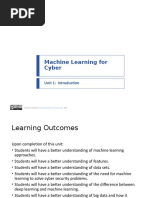 Machine Learning For Cyber: Unit 1: Introduction