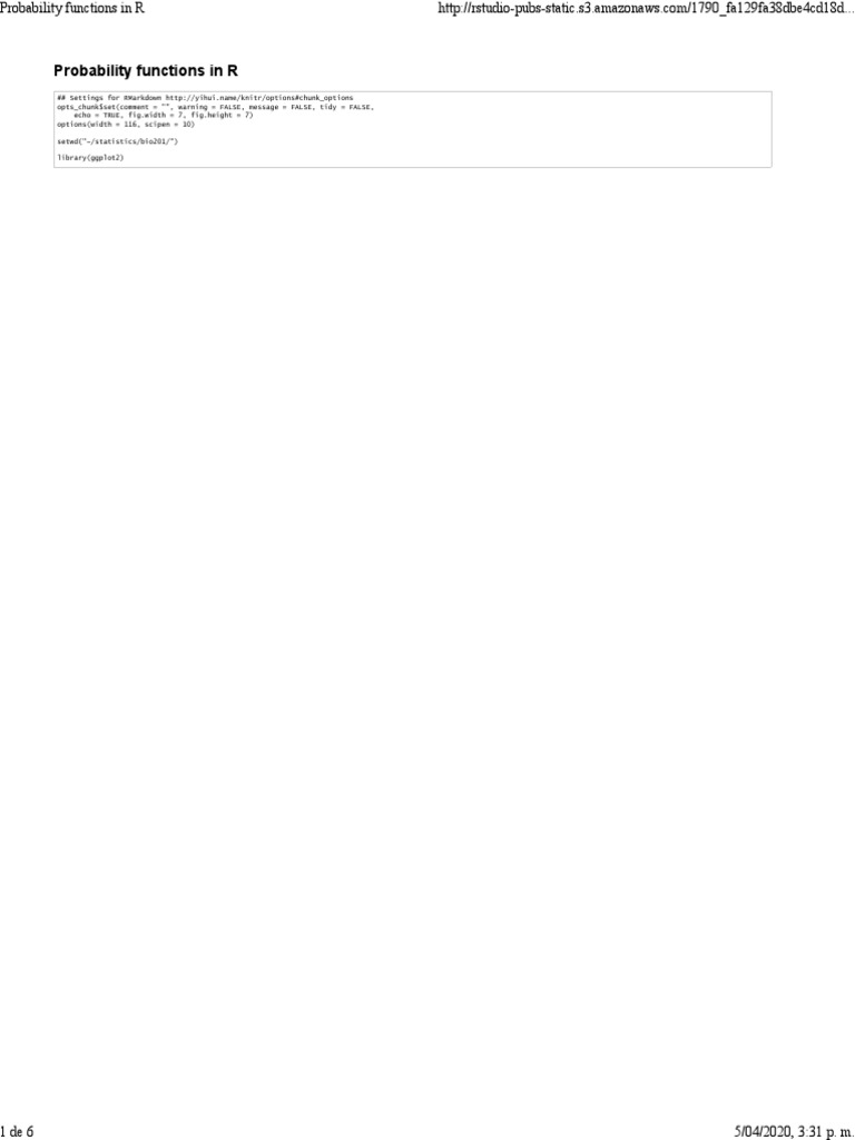 R Probability Functions Explained | PDF | Probability Distribution ...