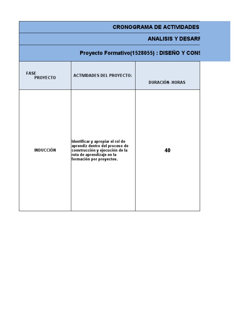 Cronograma Actividades Desarrollo Software | PDF | Ingeniería de ...