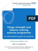 Otago Strength and Balance Training Exercise Programme: An Information Guide For Patients