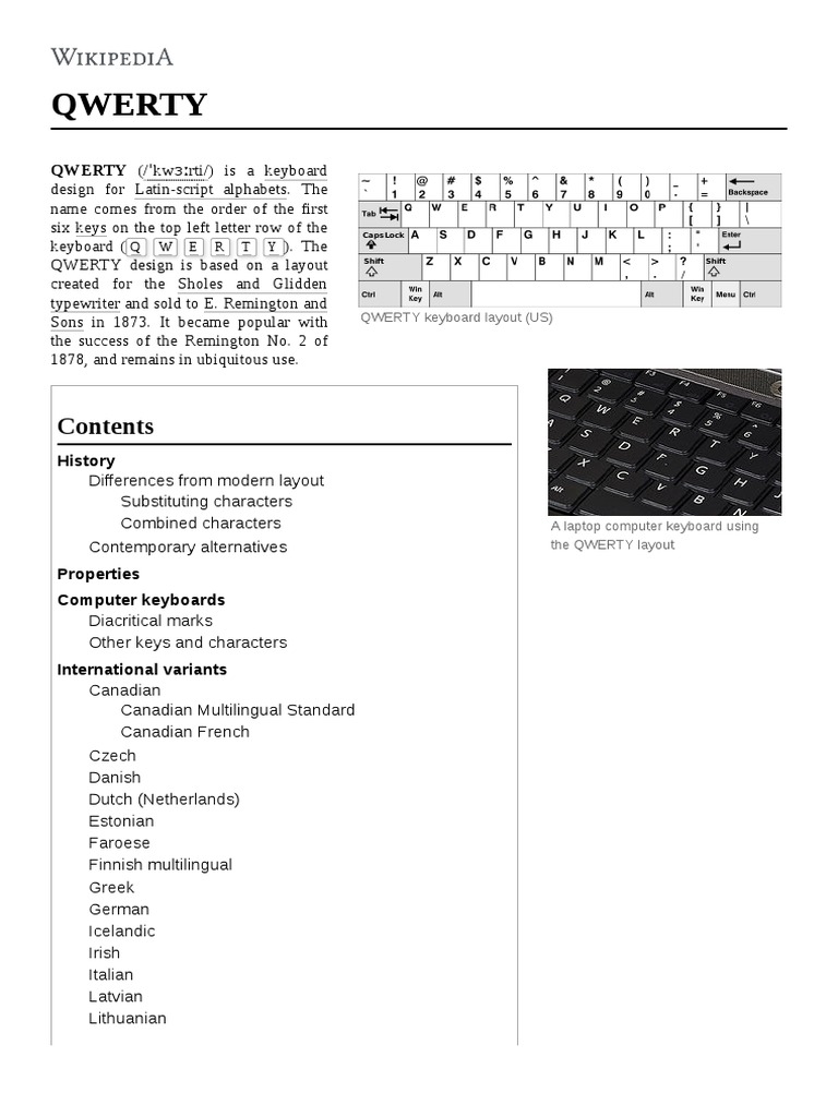 Qwerty Computer Keyboard Typewriter