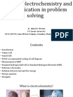 Basics of Electrochemistry and It's Application in Problem