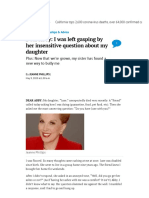 Dear Abby - Heartless Question About My Daughter Stunned Me PDF