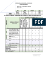 Programación anual religión 4° primaria