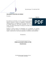 Carta Laboral Heladeria