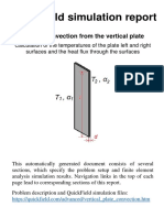 Quickfield Simulation Report: Natural Convection From The Vertical Plate