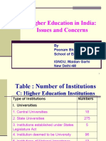 Higher Education in India: Issues and Concerns: by Poonam Bhushan School of Education IGNOU, Maidan Garhi New Delhi-68