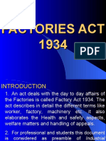Factories Act 1934 Key Terms & Provisions