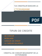 Caracteristica Creditelor Bancare La