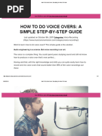 How To Do Voice Overs - Everything You Need To Know PDF