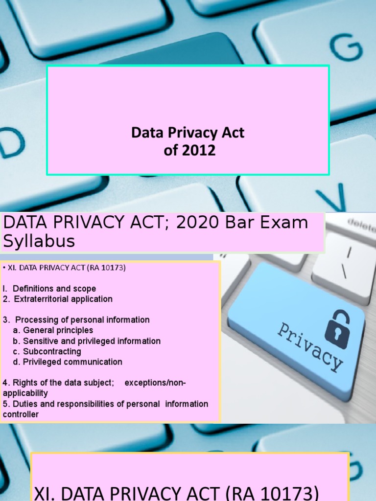 Data Privacy Act of 20121 May 2020 PDF Privacy Information