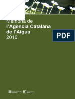 Agència Catalana de L'aigua (ACA) - 2017 - Memòria de L'agència Catalana de L'aigua 2016