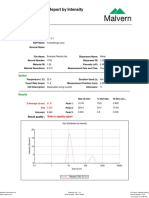 Size Distribution Report by Intensity: Sample Details