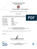 Certificado de Libreta Militar
