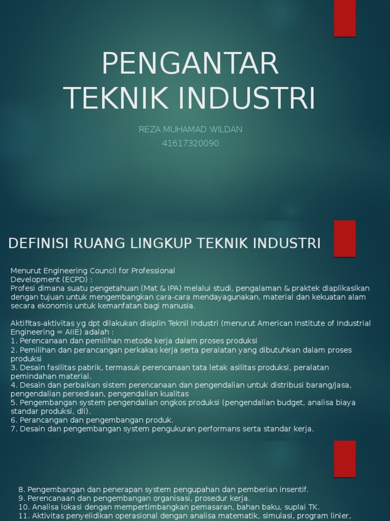 Soal Dan Jawaban Pengantar Teknik Industri