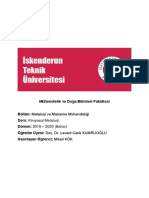 Kimyasal Metalurji Vize Ödevi PDF