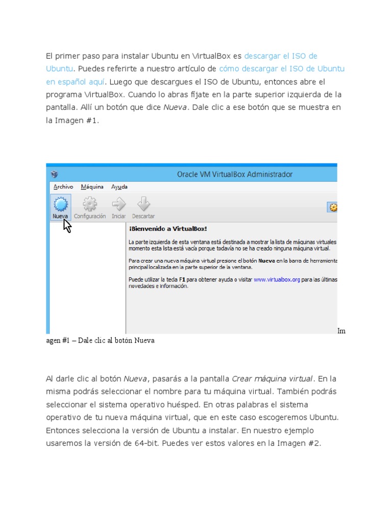 Instalar Ubuntu en VirtualBox paso a paso | PDF | Teclado | Archivo de ...