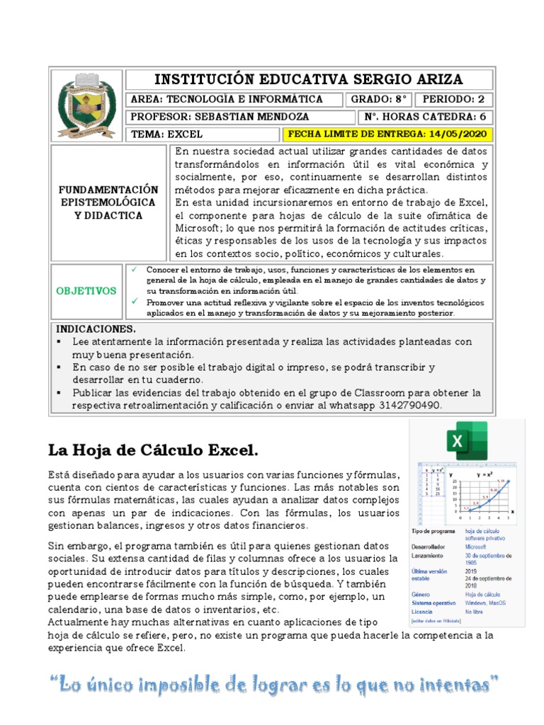Introducción al Entorno de Excel | PDF | Microsoft Excel | Hoja de cálculo