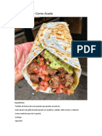 Burrito Carne Asada: Receta Fácil