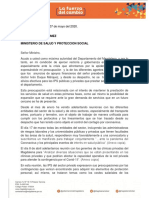 Carta Ministro de Salud. (Def. (1) Version 2 Corregida