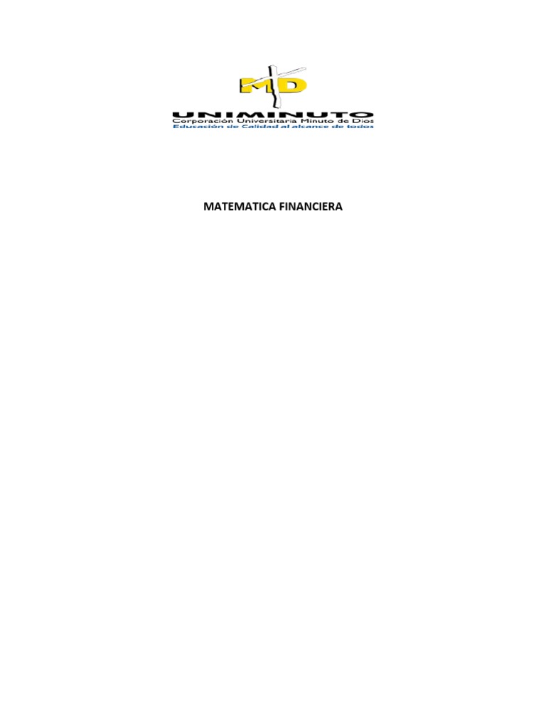 Fundamentos de Matemática Financiera | PDF | Finanzas Matemáticas | Interés