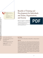 Benefits of Training and Development For Individuals and Teams, Organizations, and Society