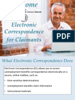 Electronic Correspondence For Claimants: To The Unemployment Benefits Services Tutorial