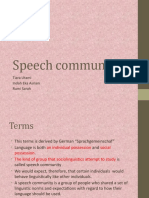 Understanding Speech Communities