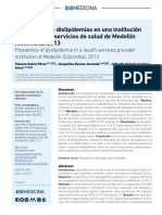 Prevalencia de Dislipidemias en Institución de Medellín