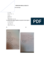 Ejercicios para La Casa N°2: A. Construir El Esquema Del Circuito Lógico