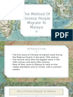 Method of Chinese People Migrate To Malaya