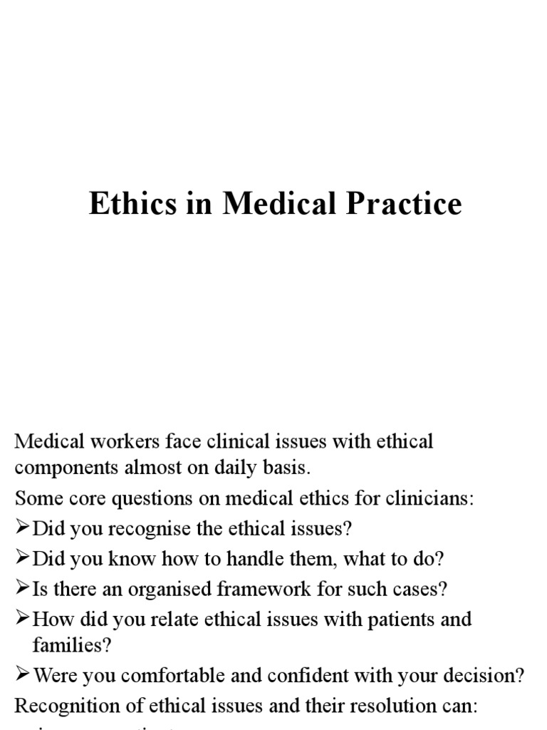 Understanding Medical Ethics Principles | PDF | Medical Ethics ...