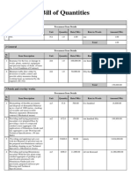 Bill of Quantities: 1 Provisional Sum