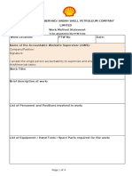 Work Method Statement Template