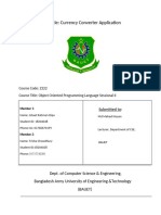 Title: Currency Converter Application: Submitted To