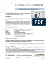 16.34 K-Thermocouple Thermometer: Operating Instructions