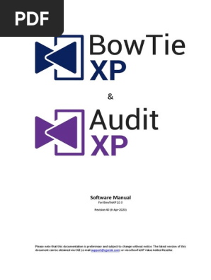 Bowtiexp Software Manual For Release 10 0 Pdf Microsoft Excel Spreadsheet