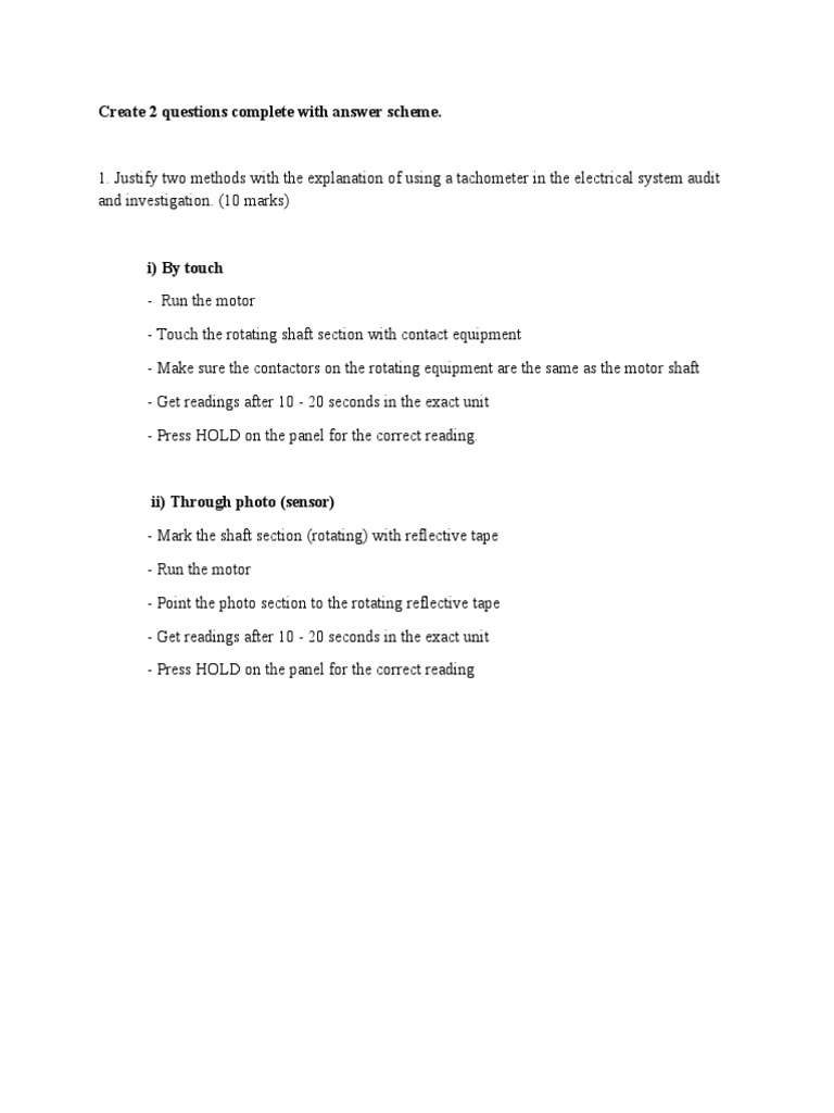 Tachometer and Multimeter Usage Guide | PDF | Technology & Engineering