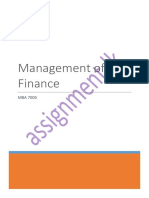 Management of Finance (MBA7005)