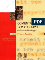 Comentario A Ser y Tiempo de Martin Heidegger Vol2 Primera Seccion Jorge Eduardo Rivera y Maria Teresa Stuven PDF