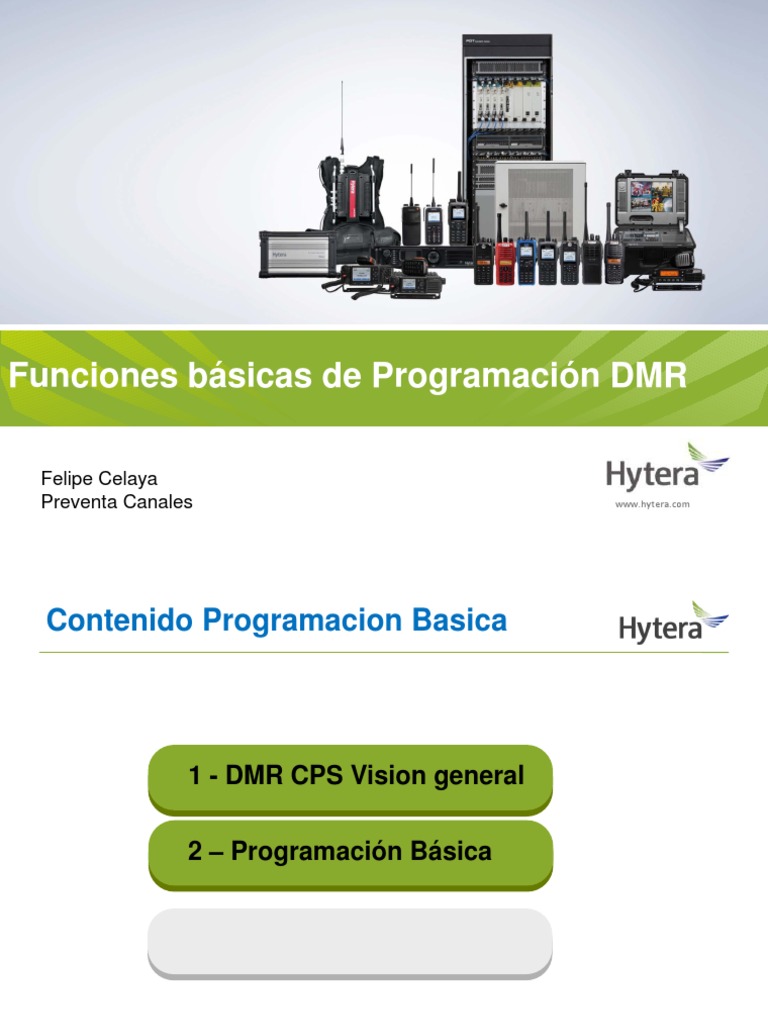 Programación Básica DMR Hytera | PDF | Dirección IP | Electrónica