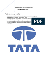 Technology and Management: Tata Company