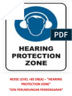 Noise Level 85 DB (A) - "Hearing Protection Zone": "Zon Perlindungan Pendengaran"